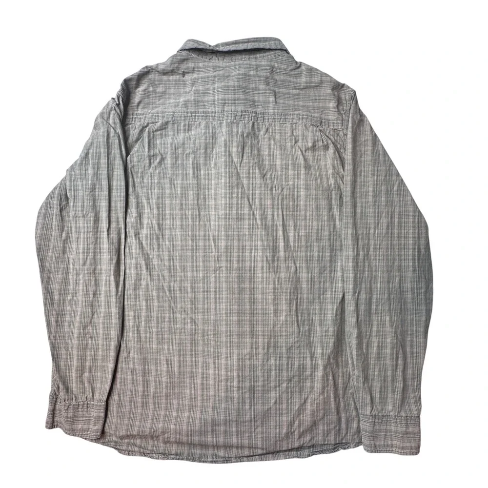The North Face Shirt Mens L Green Plaid Button Down Long Sleeve Cotton Outdoor